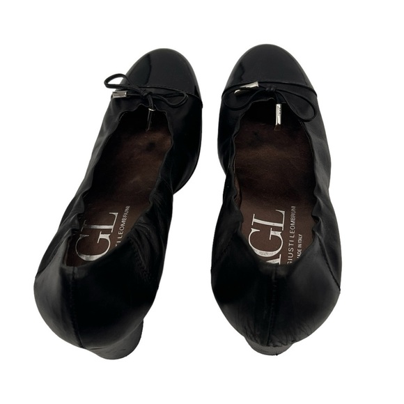 AGL Attilio Giusti Leombruni Black Leather Cap Toe Block Heels Size 39 Women’s - Picture 5 of 9